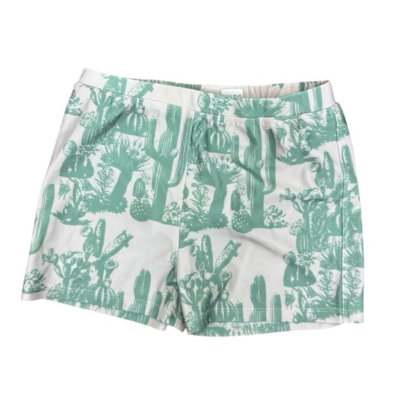 Kate Quinn Boys Cactus Green Print Lined Swim Shorts Pull On Size 4T - Picture 1 of 5
